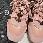 Okify Louis Vuitton Sneakeria Pink Women Sneakers  - 4