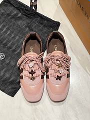 Okify Louis Vuitton Sneakeria Pink Women Sneakers  - 2