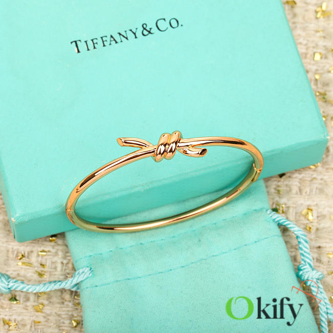 Okify Tiffany Rose Gold Knot Bracelet  - 1