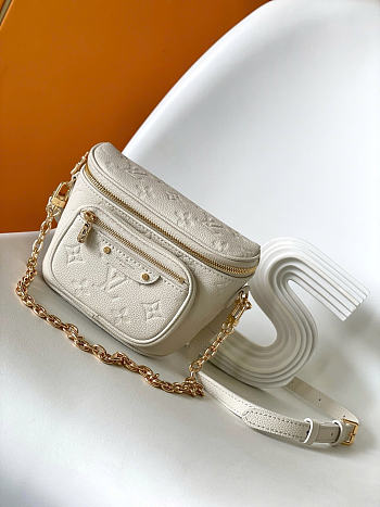Okify Louis Vuitton Mini Bumbag White M82208 17x12x9cm