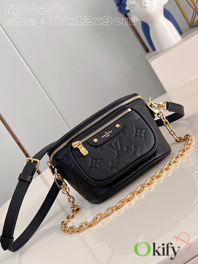 Okify Louis Vuitton Mini Bumbag Black M82208 17x12x9cm - 1