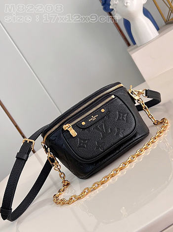 Okify Louis Vuitton Mini Bumbag Black M82208 17x12x9cm