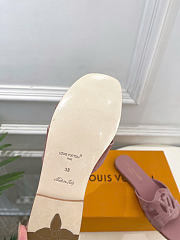 Okify Louis Vuitton Isola Pink Suede Women Slides (has big size) - 2