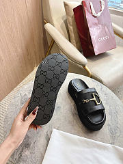 Okify Gucci Softbit Black Women Platform Sandals 5.5cm (has big size) - 3