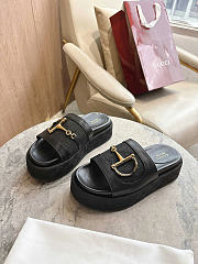 Okify Gucci Softbit Black Women Platform Sandals 5.5cm (has big size) - 2
