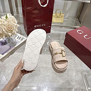 Okify Gucci Softbit Beige Women Platform Sandals 5.5cm (has big size) - 6