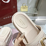 Okify Gucci Softbit Beige Women Platform Sandals 5.5cm (has big size) - 4