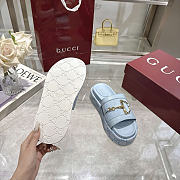 Okify Gucci Softbit Blue Women Platform Sandals 5.5cm (has big size) - 6