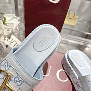Okify Gucci Softbit Blue Women Platform Sandals 5.5cm (has big size) - 4