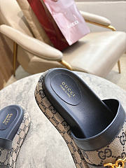 Okify Gucci Softbit Dark Blue Women Platform Sandals 5.5cm (has big size) - 5