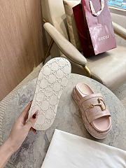 Okify Gucci Softbit Pink Women Platform Sandals 5.5cm (has big size) - 2