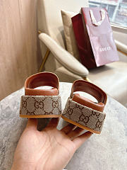 Okify Gucci Softbit Brown Women Platform Sandals 5.5cm (has big size) - 6