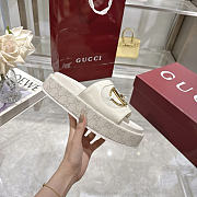 Okify Gucci Softbit White Women Platform Sandals 5.5cm (has big size) - 6