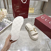 Okify Gucci Softbit White Women Platform Sandals 5.5cm (has big size) - 4