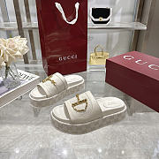 Okify Gucci Softbit White Women Platform Sandals 5.5cm (has big size) - 3