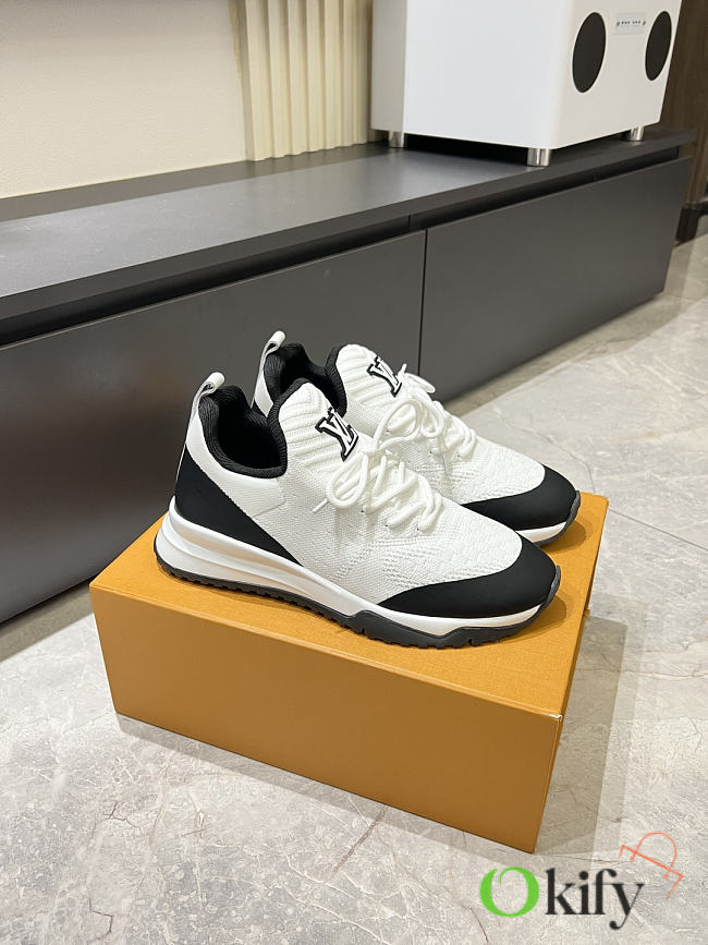 Okify Louis Vuitton Run Away Black And White Men Sneakers (has big size) - 1