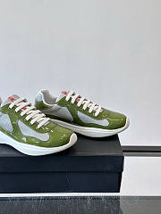 Okify Prada America Cup Green Olive Men Sneakers  - 3