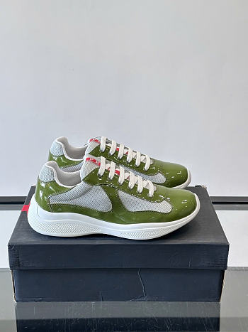 Okify Prada America Cup Green Olive Men Sneakers 