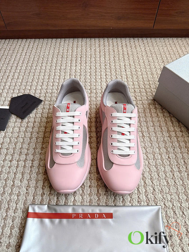 Okify Prada America Cup Pink Unisex Sneakers  - 1