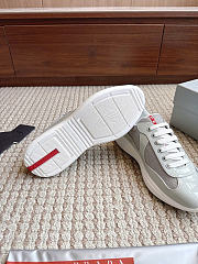 Okify Prada America Cup Light Gray Patent Unisex Sneakers (has big size) - 6