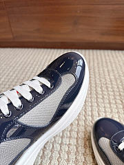 Okify Prada America Cup Dark Blue Patent Unisex Sneakers (has big size) - 6
