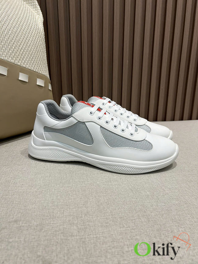 Okify Prada America Cup White Unisex Sneakers (has big size) - 1