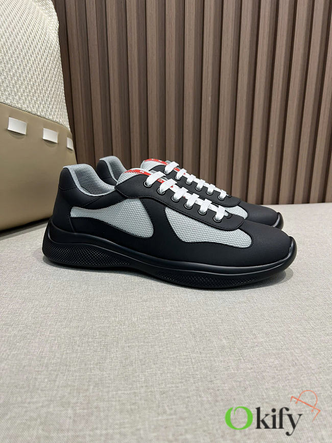 Okify Prada America Cup Black Unisex Sneakers (has big size) - 1