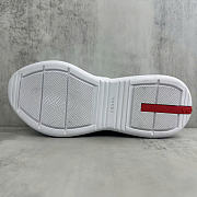 Okify Prada America Cup White Patent Unisex Sneakers (has big size) - 4