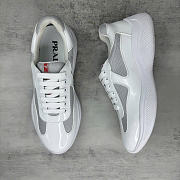 Okify Prada America Cup White Patent Unisex Sneakers (has big size) - 3