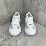 Okify Prada America Cup White Patent Unisex Sneakers (has big size) - 2