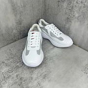 Okify Prada America Cup White Patent Unisex Sneakers (has big size) - 5