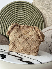 Okify CC Natural Tweed And Raffia Tote Bag 48x35x17cm - 1