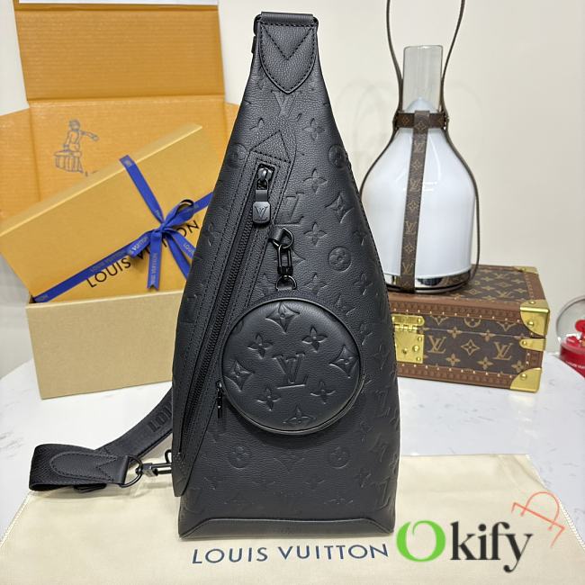 Okify Louis Vuitton Duo Slingbag Black M21890 20x42x6cm - 1