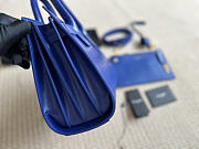 Okify YSL Sac De Jour Bag Blue Plain Leather 26x21x13cm - 6