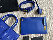 Okify YSL Sac De Jour Bag Blue Plain Leather 26x21x13cm - 2