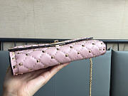 Okify Valentino Rockstud Spike Nappa Leather Crossbody Clutch Bag Light Pink 23.5x14.5x4.5cm - 6