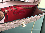 Okify Valentino Rockstud Spike Nappa Leather Crossbody Clutch Bag Light Pink 23.5x14.5x4.5cm - 3