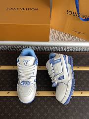 Okify Louis Vuitton Trainer Blue Sneakers Unisex - 1