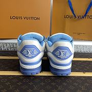 Okify Louis Vuitton Trainer Blue Sneakers Unisex - 4