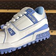 Okify Louis Vuitton Trainer Blue Sneakers Unisex - 2