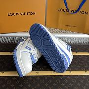 Okify Louis Vuitton Trainer Blue Sneakers Unisex - 3