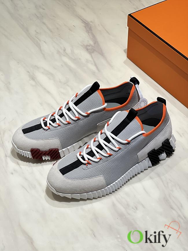Okify Hermes Bouncing Gray Men Sneakers 29710 (has big size) - 1