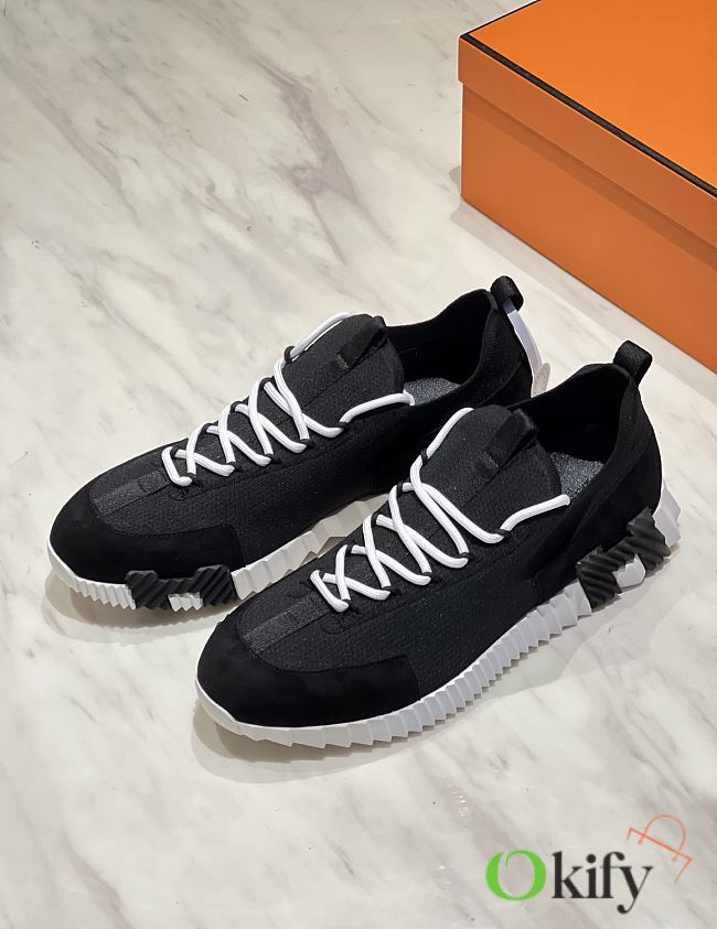 Okify Hermes Bouncing Black Men Sneakers 29711 (has big size) - 1
