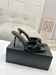 Okify YSL Black High Heels 9cm 29718 - 4
