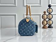 Okify Louis Vuitton Speedy Bag Denim Blue M95019 30x17x15cm - 5