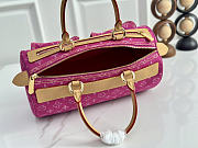 Okify Louis Vuitton Speedy Bag Denim Pink M95214 30x17x15cm - 3