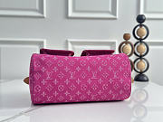 Okify Louis Vuitton Speedy Bag Denim Pink M95214 30x17x15cm - 4