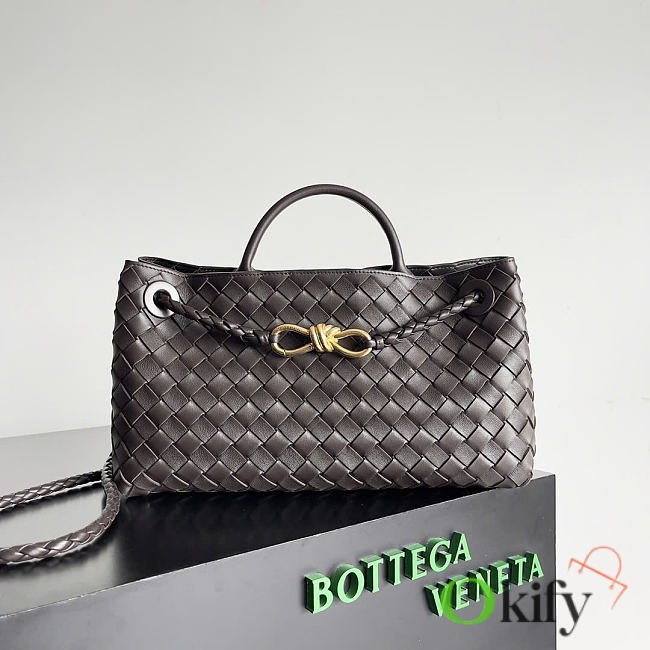 Okify Bottega Veneta Andiamo East West Bag Dark Brown 29x18x10cm 754990 - 1