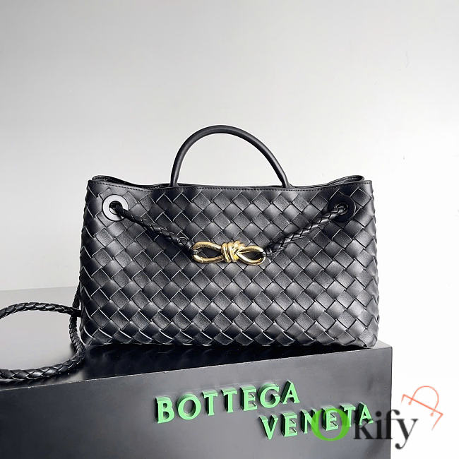 Okify Bottega Veneta Andiamo East West Bag Black 29x18x10cm 754990 - 1