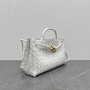 Okify Bottega Veneta Andiamo East West Bag White 29x18x10cm 754990 - 5
